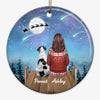 Christmas Night Better With Dogs Personalized Circle Ornament