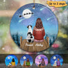 Christmas Night Better With Dogs Personalized Circle Ornament