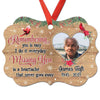 Christmas Wreath Heart Photo Memorial Personalized Christmas Ornament