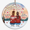 Conversation Christmas Besties Personalized Circle Ornament