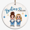 Cool Doll Besties Personalized Circle Ornament