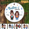 Cool Doll Besties Sisters Personalized Circle Ornament