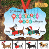 Dachshund Most Wonderful Time Personalized Christmas Ornament