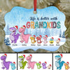 Dinosaur Better With Grandkids Personalized Christmas Ornament (Grandma And Grandpa)