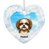Dog Cat Memorial Personalized Christmas Decorative Heart Ornament