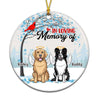 Dog Memorial Cardinal Personalized Circle Ornament