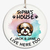 Dog‘s House Personalized Circle Ornament