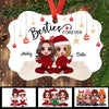 Doll Besties Sisters Siblings Checkered Pants Christmas Gift Personalized Christmas Ornament