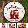 Christmas Doll Besties Sisters Checkered Pants Personalized Christmas Ornament