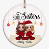 Doll Besties Siblings Soul Sisters Checkered Pants Christmas Gift Personalized Circle Ornament