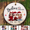 Doll Besties Sisters Brothers Siblings Men & Women Guys & Girls Christmas Gift Personalized Circle Ornament