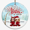 Doll Besties Under Berry Tree Personalized Circle Ornament