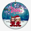 Doll Besties Under Purple Blossom Branch Personalized Circle Ornament