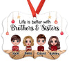 Doll Brothers And Sisters Personalized Christmas Ornament