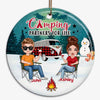 Doll Couple Camping Personalized Circle Ornament