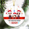 Doll Family Personalized Circle Ornament