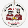 Drinking Buddies Husband Wife Personalized Circle Ornament