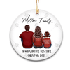 Family Member Better Together Personalized Circle Ornament