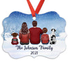Family Members Dogs Personalized Christmas Ornament