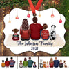 Family Members Dogs Personalized Christmas Ornament