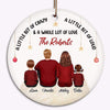 Family Whole Lot Of Love Gift Personalized Circle Ornament