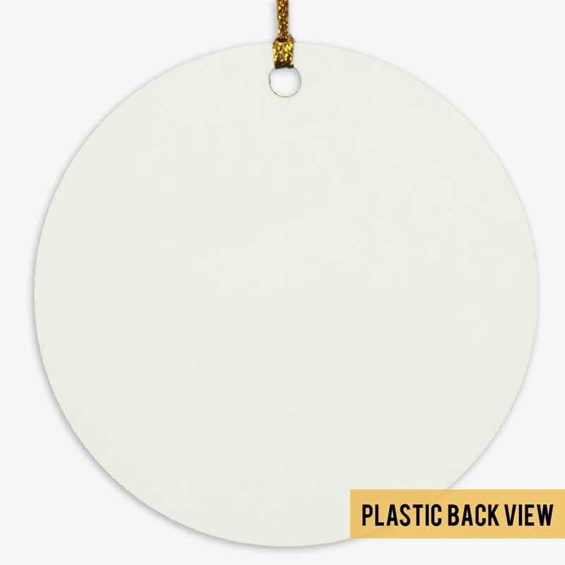 First Christmas As Family Christmas Personalized Decorative Circle Ornament