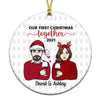 First Christmas Couple Personalized Circle Ornament