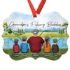 Fishing Dad Grandpa And Kids Personalized Christmas Ornament