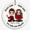 From Our First Love Till Our Last Breath Couple Personalized Circle Ornament