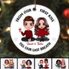 From Our First Love Till Our Last Breath Couple Personalized Circle Ornament