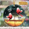 Galaxy Tree Cardinals Memorial Personalized Circle Ornament