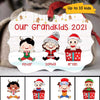 Grandkids Sitting Personalized Christmas Ornament