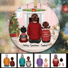 Grandma Grandkids Sitting Christmas Gift Personalized Circle Ornament