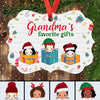 Grandma‘s Favorite Gifts Peeking Kids Box Personalized Christmas Ornament