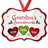 Grandma Sweetheart Pattern Personalized Christmas Ornament