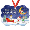 Grandma With Grandkids Better Life Personalized Christmas Ornament