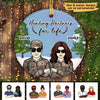 Hunting Partners Couple Christmas Personalized Circle Ornament