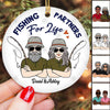 Husband Wife Fishing Partners Personalized Circle Ornament