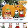 Joy Hope Love Peace Christmas Cats Personalized Christmas Ornament