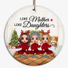 Like Mother Like Daughters Doll Personalized Circle Ornament