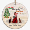 Lived Happily Ever After With Dogs Personalized Circle Ornament