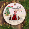 Lived Happily Ever After With Dogs Personalized Circle Ornament