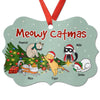 Meowy Catmas Cat Tower Personalized Christmas Ornament