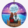 Moon Night Always With You Memorial Personalized Circle Ornament