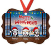 Most Wonderful Time Dog On Window Personalized Christmas Ornament