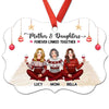 Mother & Daughter Linked Together Personalized Christmas Ornament