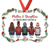 Mother Father And Daughter Son Holly Branch Personalized Christmas Ornament