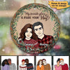 My Favorite Place Is Inside Your Hug Couple Personalized Circle Ornament