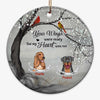 My Heart Not Ready Dog Memorial Personalized Circle Ornament