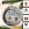 My Heart Not Ready Dog Memorial Personalized Circle Ornament